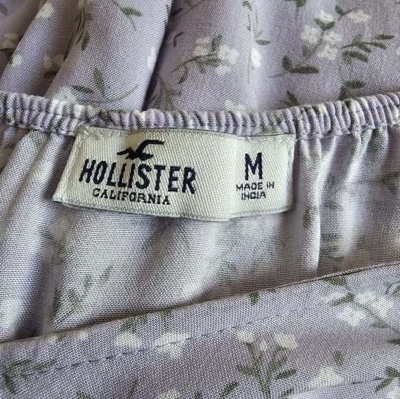 HOLLISTER Women's Lilac Ditsy Floral Print Wrap Front Jumpsuit - Picture 14 of 16